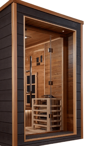 Karlstad - 6 Person All Weather Outdoor & Indoor PureTech™ Hybrid Full Infrared Spectrum Luxury Sauna (Canadian Red Cedar Interior)