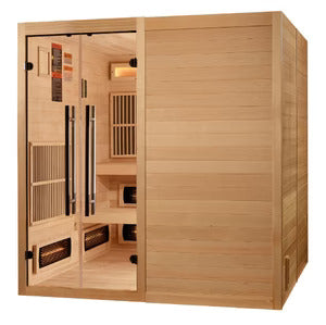 Toledo - 6 Person Indoor Full Spectrum Hybrid Sauna (Harvia Traditional Stove Style)