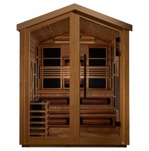 Kaskinen - 6 Person All Weather Outdoor & Indoor Hybrid Infrared Sauna (Canadian Red Cedar Interior)