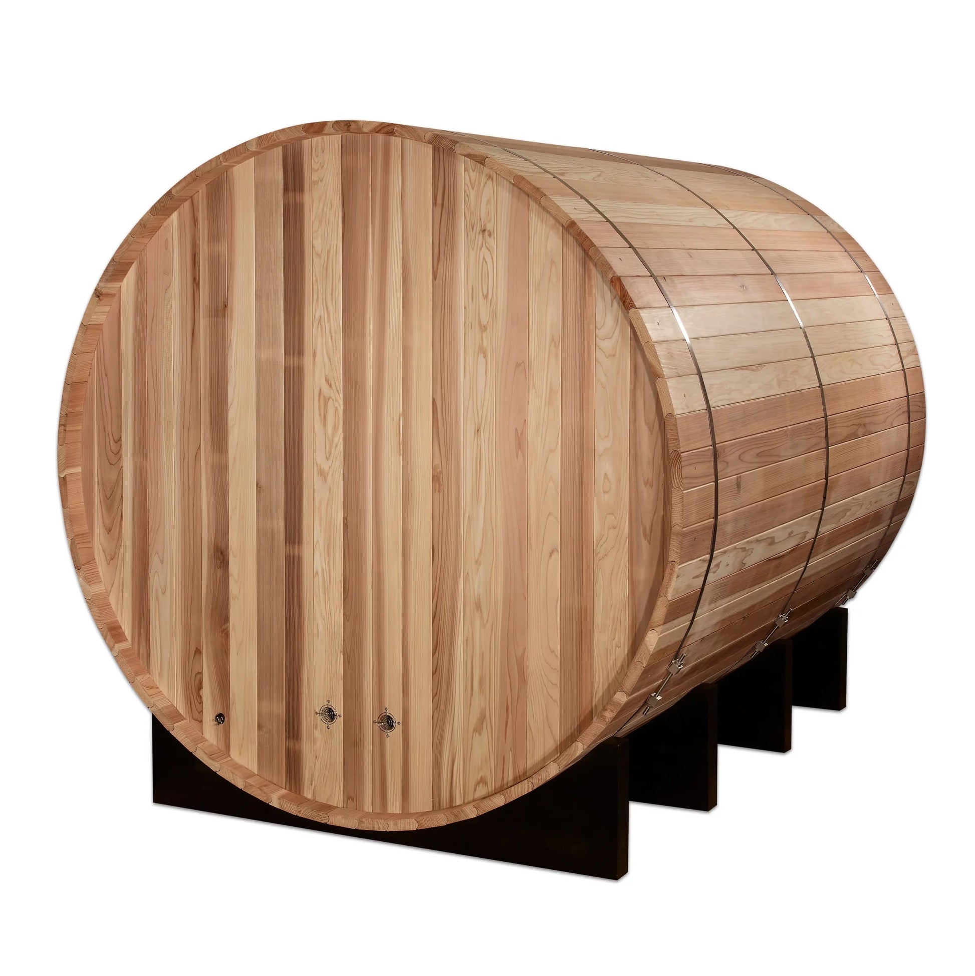 Klosters - 6 Person Outdoor & Indoor Barrel Style Traditional Steam Sauna (Pacific Cedar)