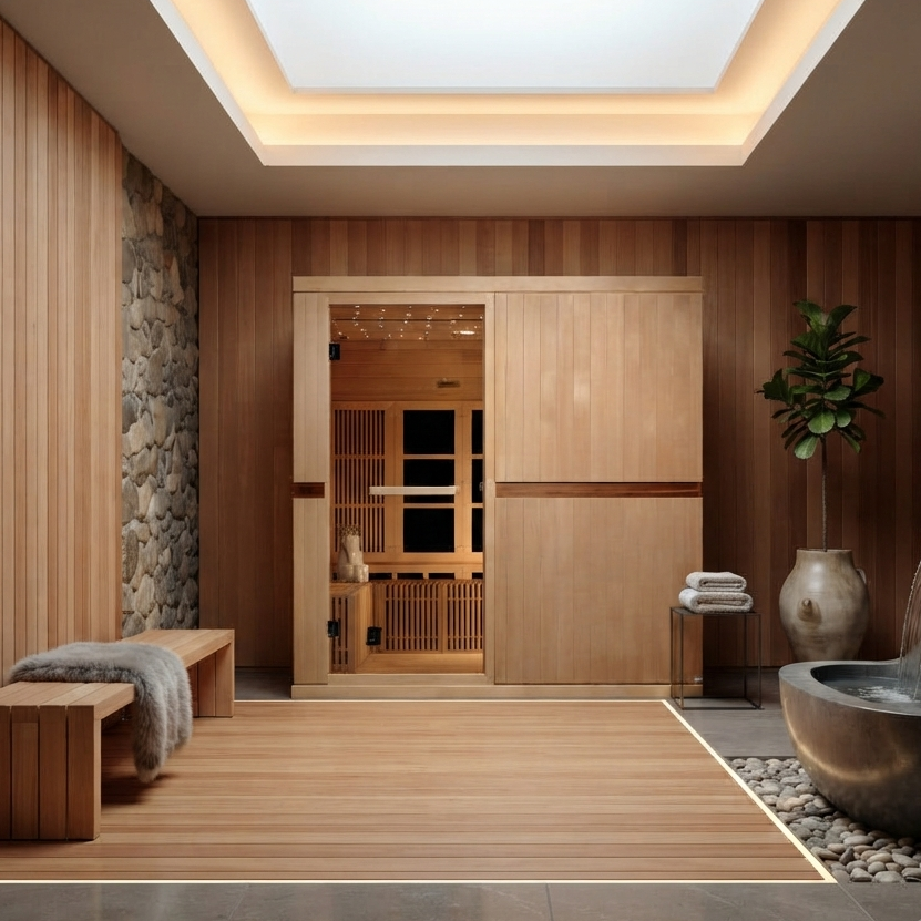 8 Person Premium & Spacious Indoor Yoga-Style Sauna | Near‑Zero EMF & Wheelchair Accessible (Catalonia Elite)