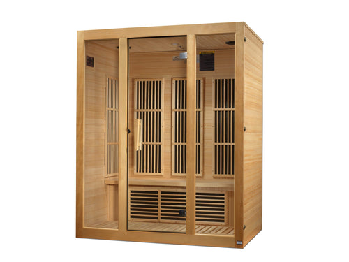 Bellevue / 3 Person Indoor Low EMF Hemlock Wood Sauna