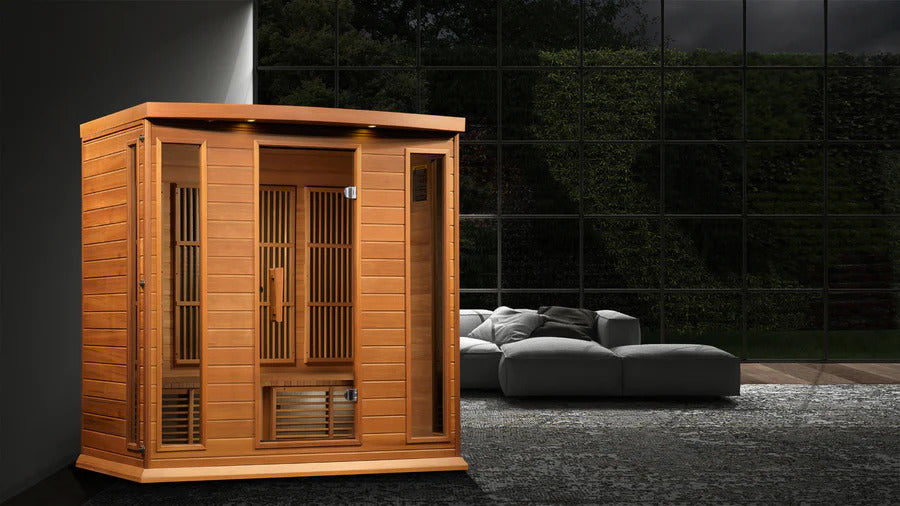 Chaumont - 4 Person Near Zero EMF FAR Infrared Sauna (Canadian Red Cedar)