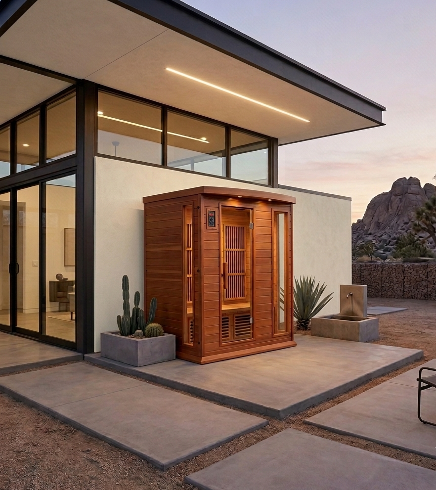 4‑Person Canadian Red Cedar | Near‑Zero EMF Infrared Sauna (Chaumont)